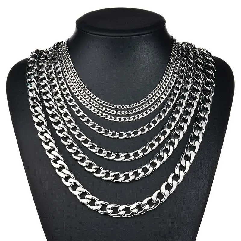 

Unisex Stainless Steel Hip-hop Rock Band Punk Women 1PC Chain Fahsion Jewelry Popular Men Menswear High Quality Necklace