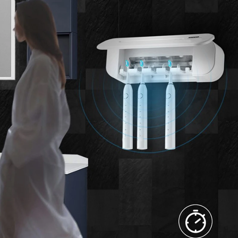 

Home Smart UVC Ultraviolet Toothbrush Perforation Free Wall-Mounted Toothbrush Holder