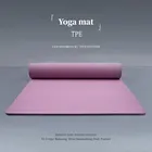 Коврик для йоги 4-6 мм из ТПЭ с линией положения, нескользящий коврик для начинающих, экологичные коврики для фитнеса и гимнастики, коврик для упражнений