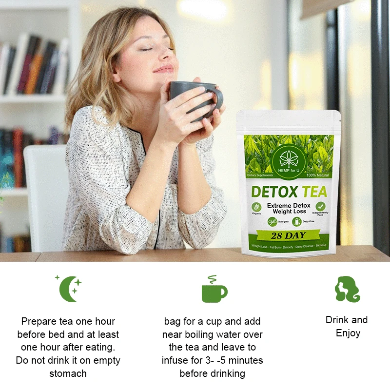 HFU Detox Tea Bag Weight Loss Fat Burn Colon Cleanse Men Women Slimming Beauty Skinny Belly Reduce Bloating Constipation | Красота и