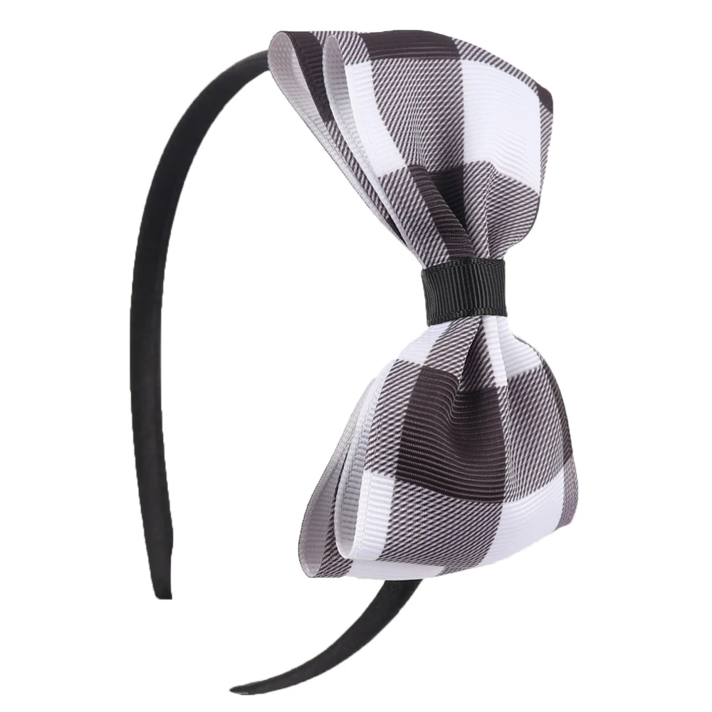 

Oaoleer 2021 New Plaid Hair Bow Hairbands Kids Girls Hair Band Bowknot Headwrap Handmade Hair Accessories