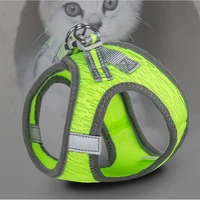 reflective mesh cat harness and leash small cat belt kitten harness light breathable soft pet vest wiring harness dropshipping