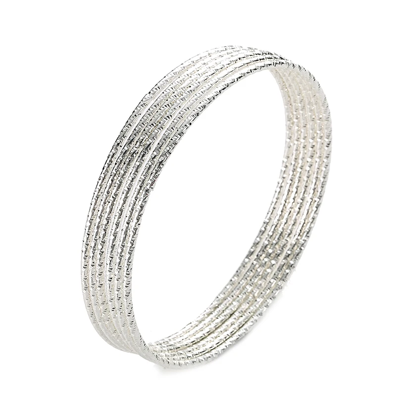 6 шт./компл. Мода цвета: золотистый серебристый позолоченные браслеты Браслеты