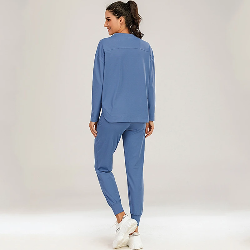 Осень зима новинка женская спортивная одежда спортивные топы штаны комплект из 2 предметов для йоги