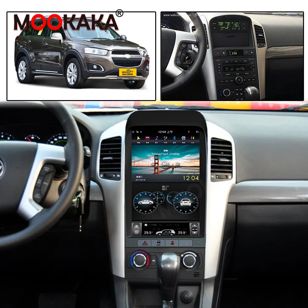 Мультимедийный плеер PX6 в стиле Tesla Android 9 0 GPS навигация для Chevrolet Captiva 2007 2012