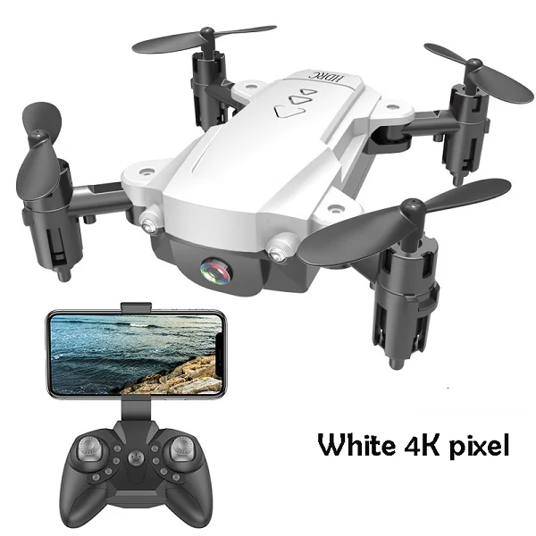 Дешевый складной мини-Дрон 4K HD широкоугольная камера антенна Wi-Fi fpv Квадрокоптер высота удерживает длительный срок службы батареи RC вертолет игрушки - Цвет: 4K HD white