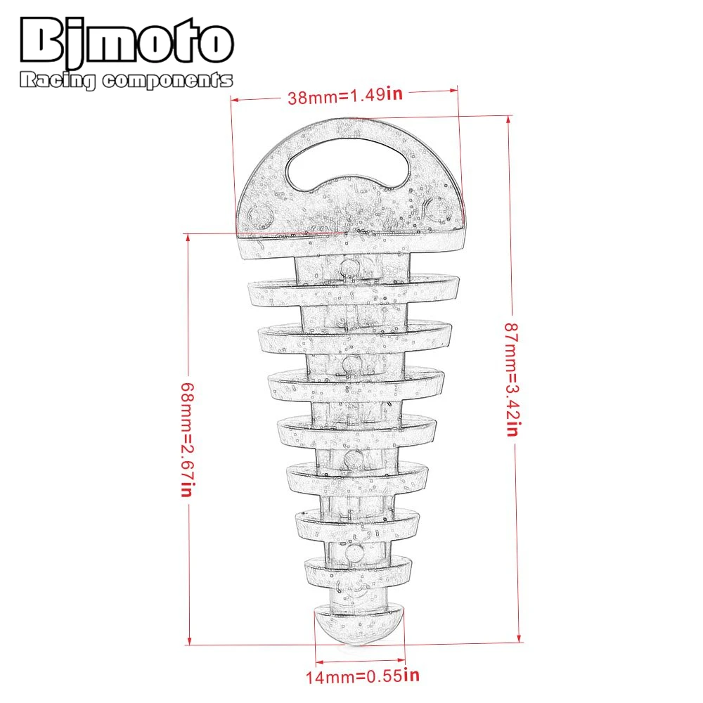 BJMOTO мотоциклетная выхлопная пробка в глушитель выхлопные трубы труба