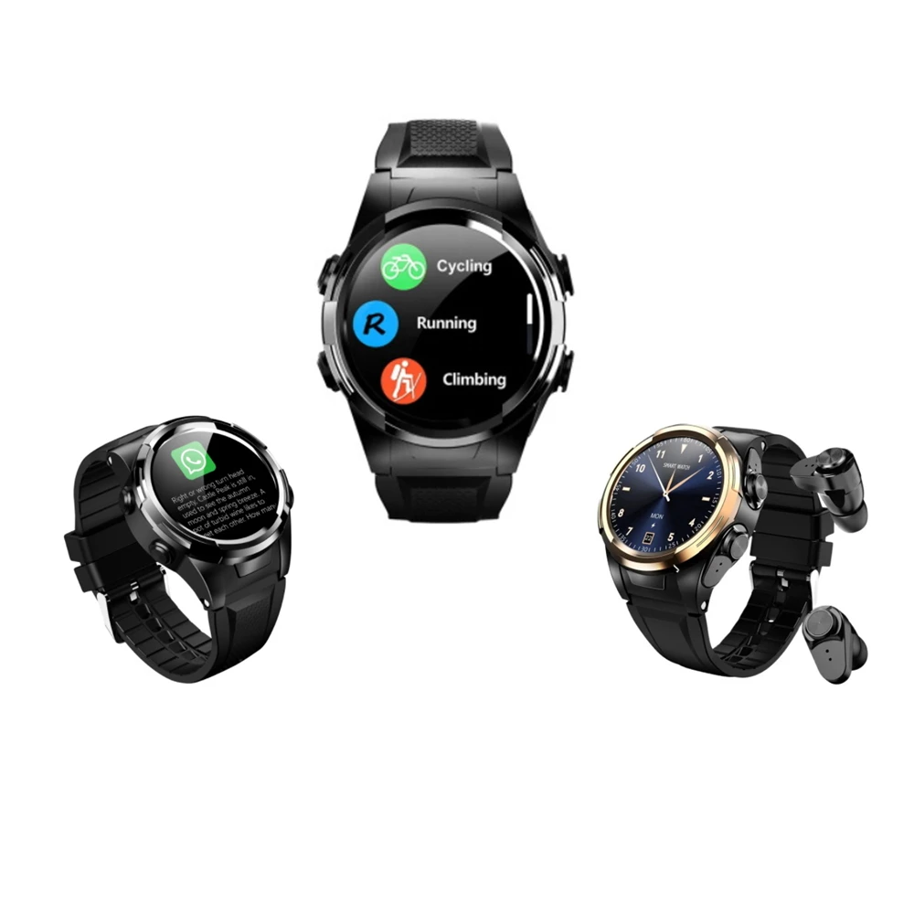 

S201A Men Smart Watch 2 In 1 TWS Earphone Round Screen Sleep Clock Blood Oxygen Dynamic Heart Rate Call Sports Watches Women