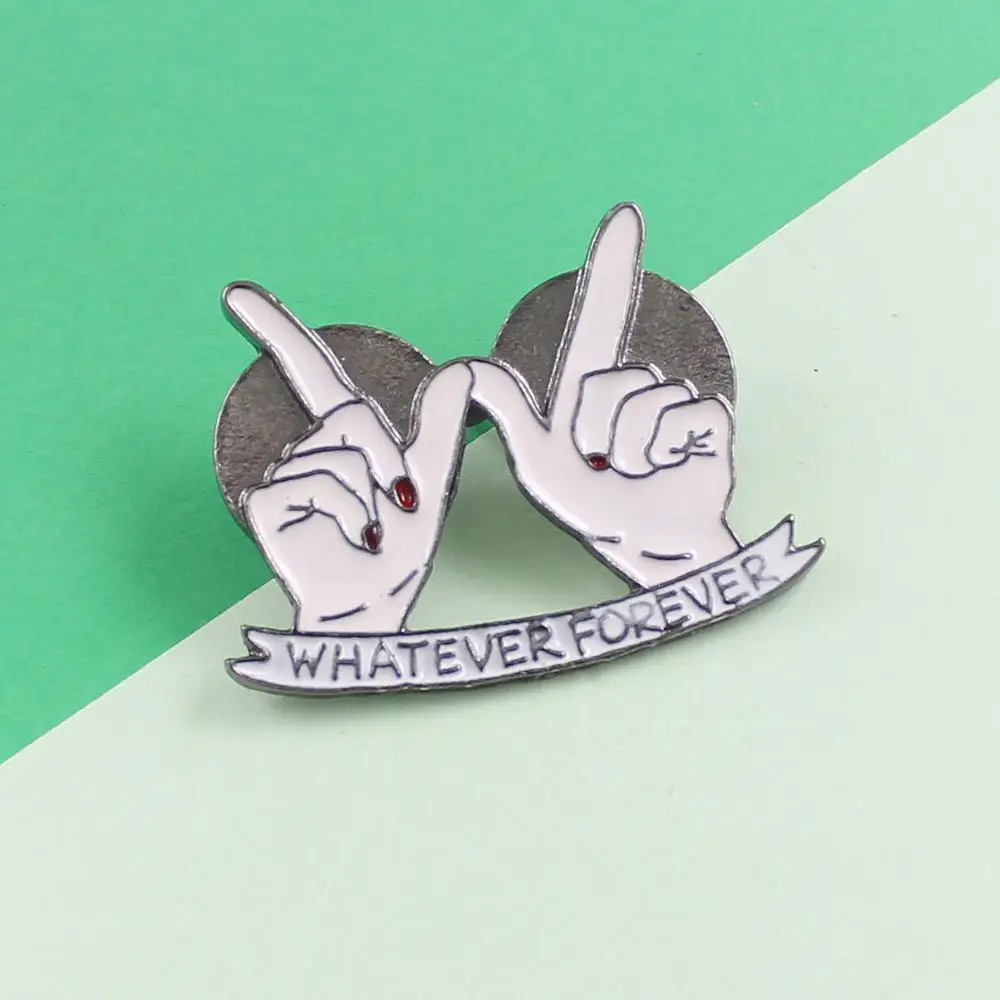Значок на лацкан из джинсовой ткани Whatever Forever очаровательные креативные