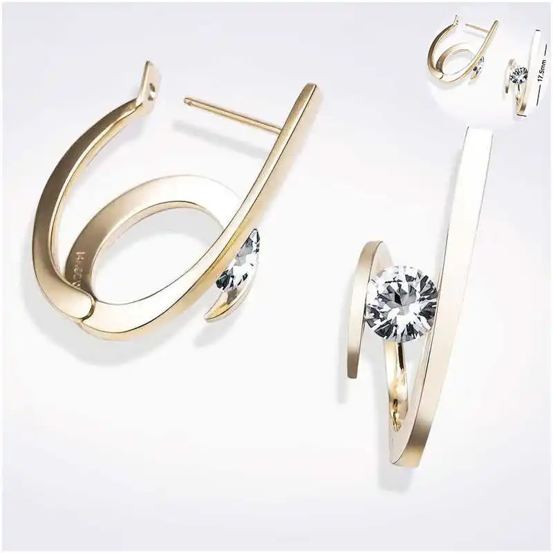 

Fashion Women Elegant Jewelry Zircon Chic Wedding Ear Earrings Stud