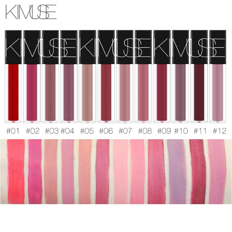 KIMUSE, кремовая Помада для губ, макияж, maquiagem, стойкий блеск для губ, прочный Водостойкий тинт для губ, блеск для губ, косметика