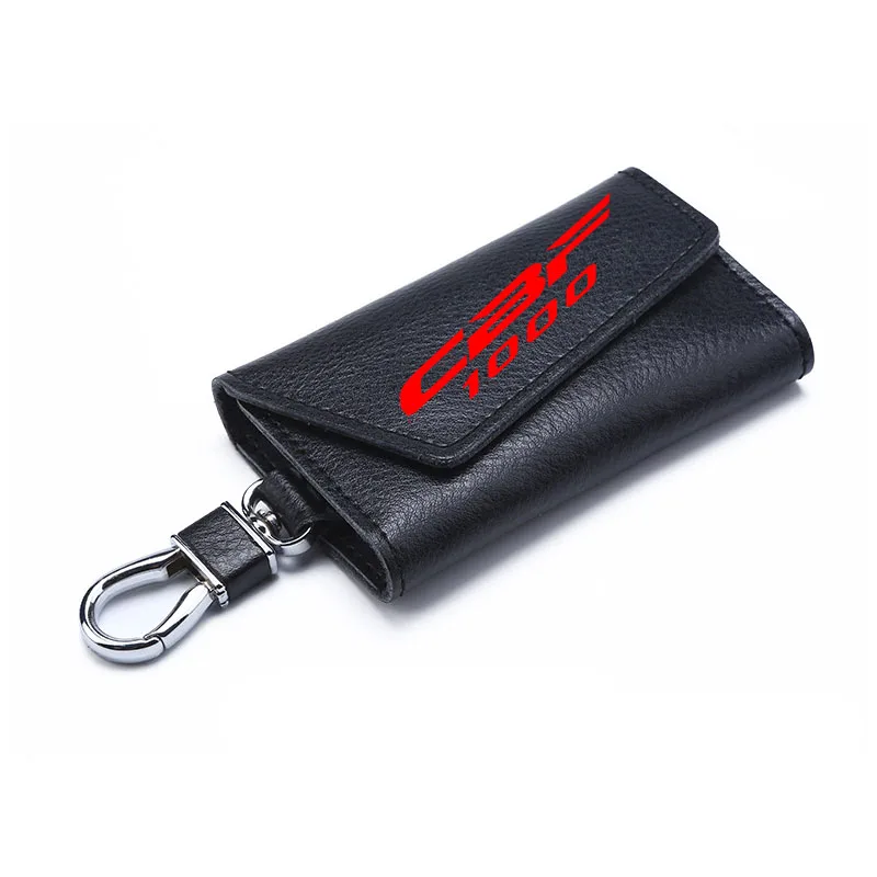 

3D cowhide Key key case Holder Chain Collection Keychain for Honda CBF1000 CBF 1000 Logo Motorcycle Badge Keyring