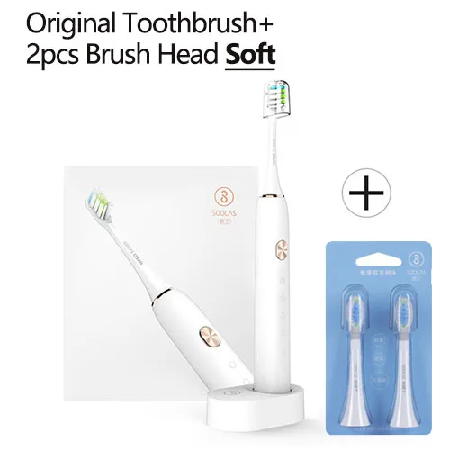 Soocas Soft Kit Xiaomi Soocare X3 X3S Soocas электрическая умная зубная щетка Водонепроницаемая беспроводная зарядка Android iOS приложение пульт дистанционного управления - Цвет: Soocas Soft Kit