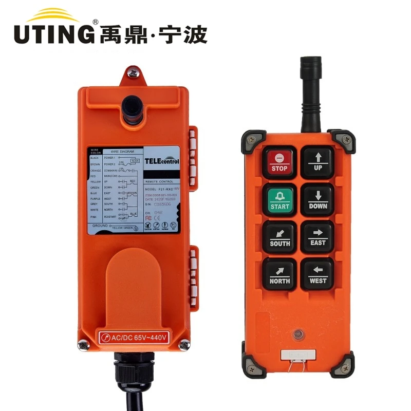 

Industrial Wireless Radio Remote Control F21-E1B for Hoist Crane 12V 18-65V 65-440V AC DC VHF UHF