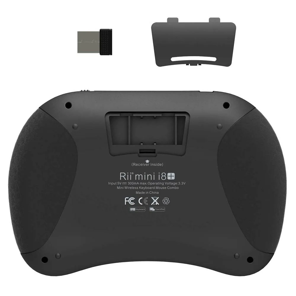 Беспроводная игровая клавиатура Rii mini i8 + 2 4G с подсветкой английская иврит