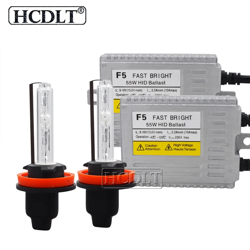 HCDLT 1 комплект Cnlight H1 H7 H11 D2H Xenon 55 Вт HID фар AC F5 Быстрый Яркий Старт 12 в тонкий