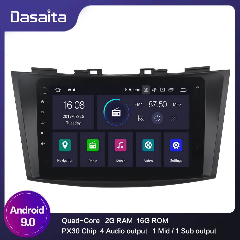 Android 9 0 автомобильный 1 din стерео для Suzuki swift 2011 2012 2013 2014 2015 GPS автомобильное радио