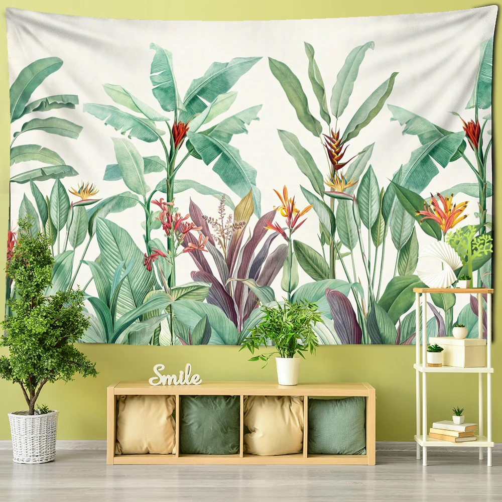 

Растение из тропического леса гобелен настенный Богемный Хиппи Мандала матрас гостиная домашний декор