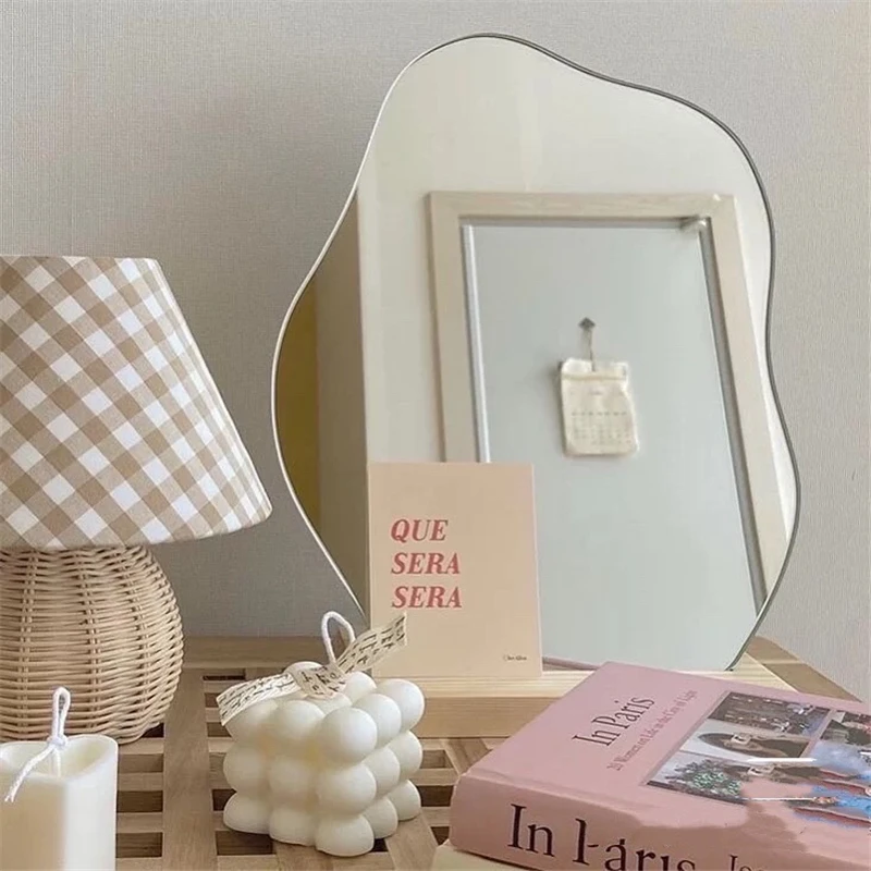 Макияж зеркало простые неправильной формы бытовой деревянный Настольный