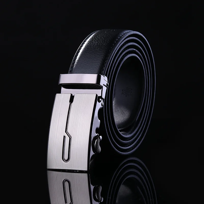 

Belt Men's Leather Automatic Buckle Belts For Young People Simple High-end Leather Pants Belts For Men And Women PD3