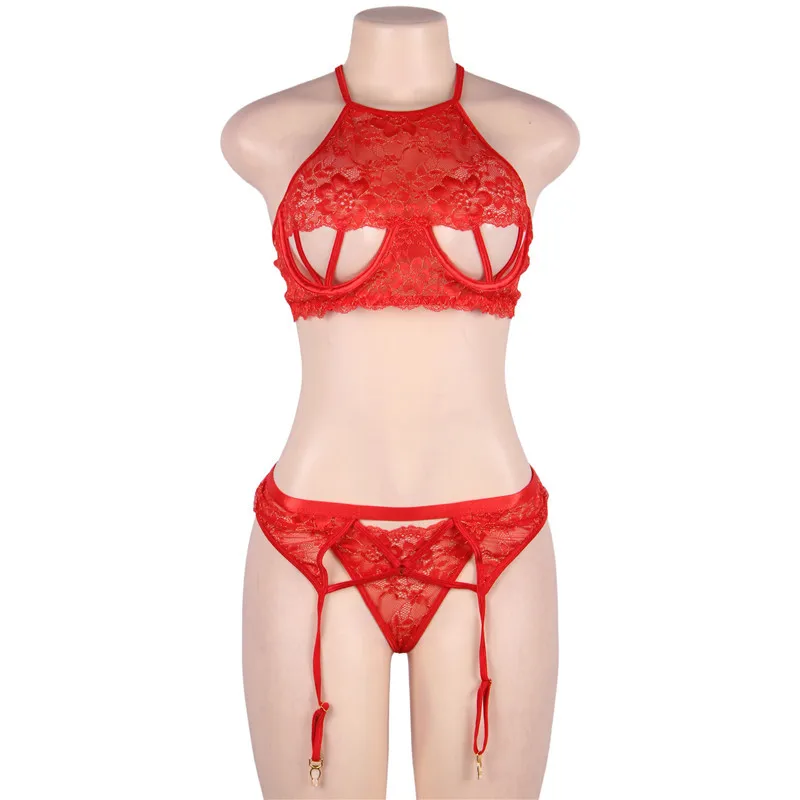 

Sexy underwear hanging neck breasts garters sexy lace suits transparent passionate seductive provocative summer styles