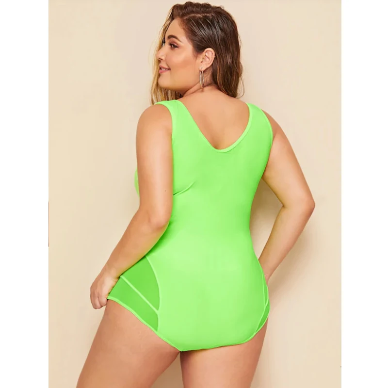 

One Piece Plus Size Swimsuit Women Green Slimming Swimwear Sexy Classic Swimming Suit Momokini Summer Beach Bathing Suit