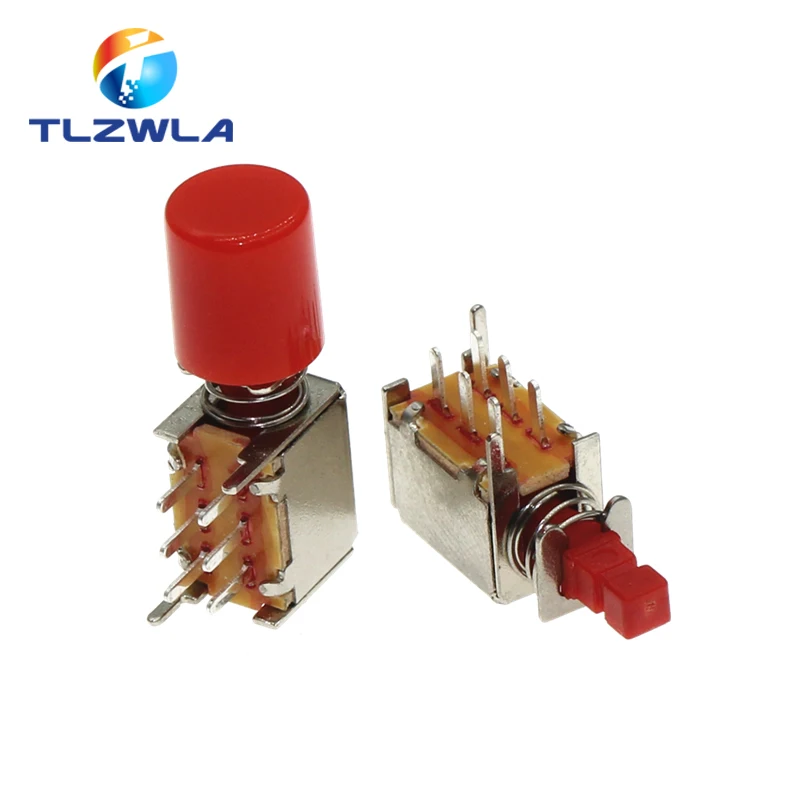 

1000PCS Directly key switch A03 PS-22F03 6pins self-locking Red