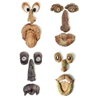 Забавное украшение из смолы в виде ствола пасхального дерева, подвесное дерево, лицо старого человека, украшение для сада, Настенный декор