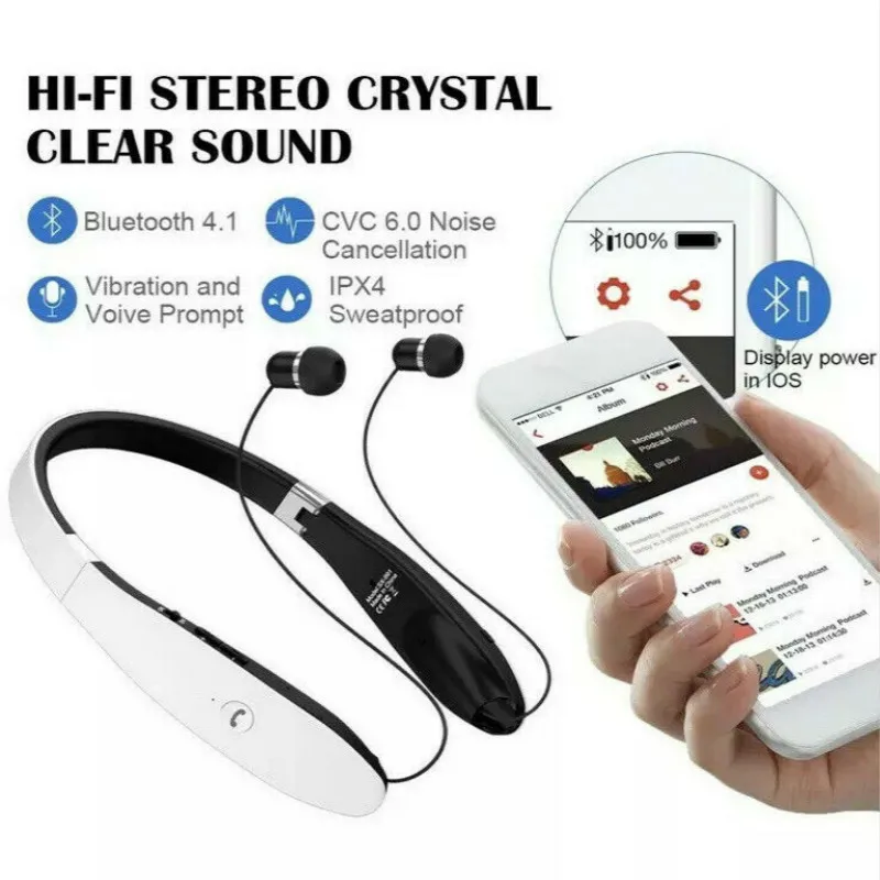 SX-991 беспроводной Bluetooth V5.0 спортивные стерео наушники гарнитура с микрофоном для