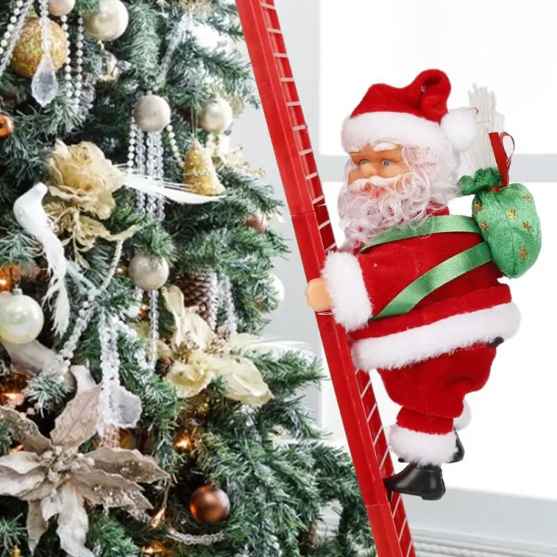 

Christmas Electric Santa Claus Climbing Ladder Doll Xmas Decor Kid Gift 2020 Christmas Decorations For Home Merry Christmas