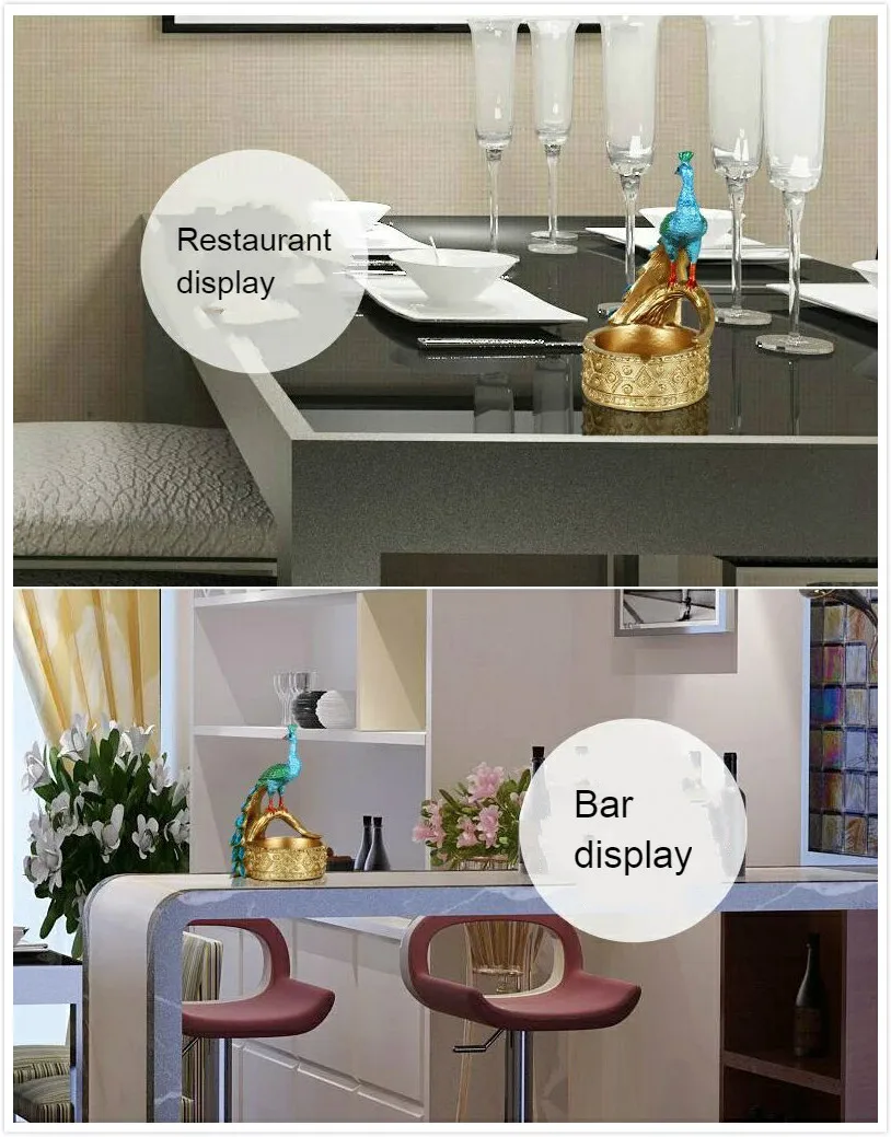 

Personality Peacock Ashtray European Resin Family Decoration Restaurant Bar KTV Large Ashtray Wedding Decoration Boyfriend Gift