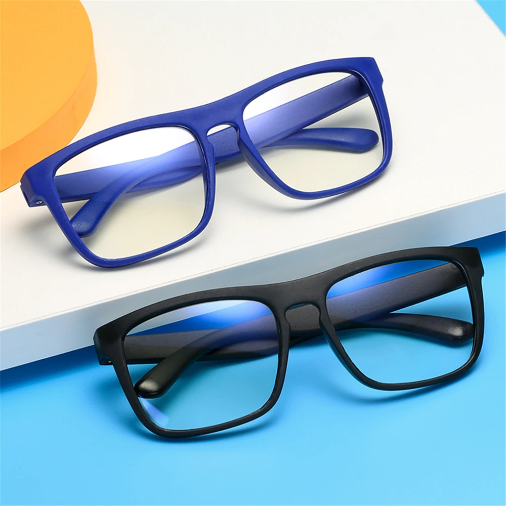 Детские Нескользящие носки синий светильник очки детей квадратный оправы для