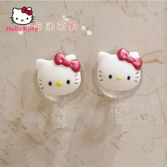 

Hello Kitty Creative Cartoon Cute Girl Bathroom Toilet Free Punch Suction Cup Towel Hook Bath Ball Children's Daily Necessities