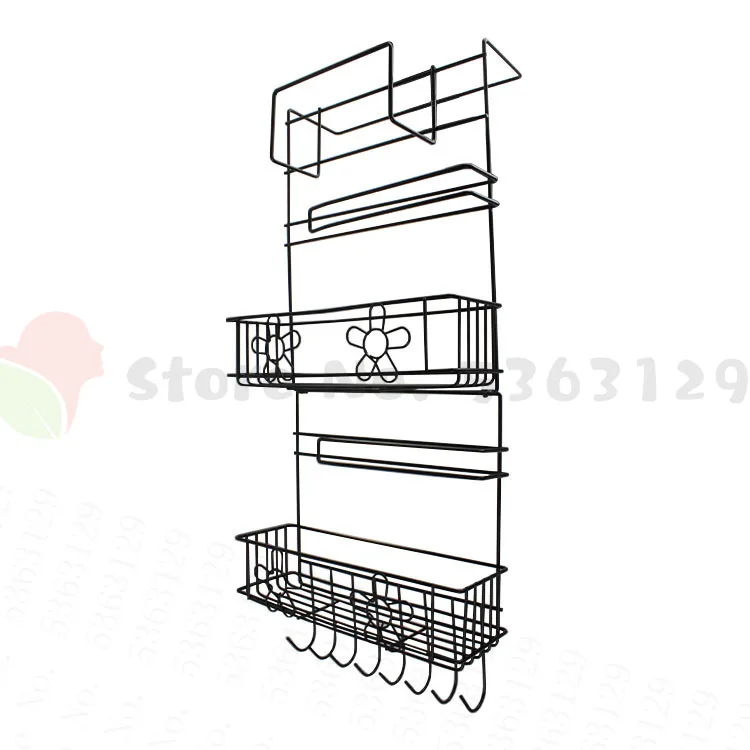 

Kitchen Refrigerator Side Storage Rack Sidewall Multi-Layer Organizer Shelf Home Multipurpose Hanging Hook Folding Holder