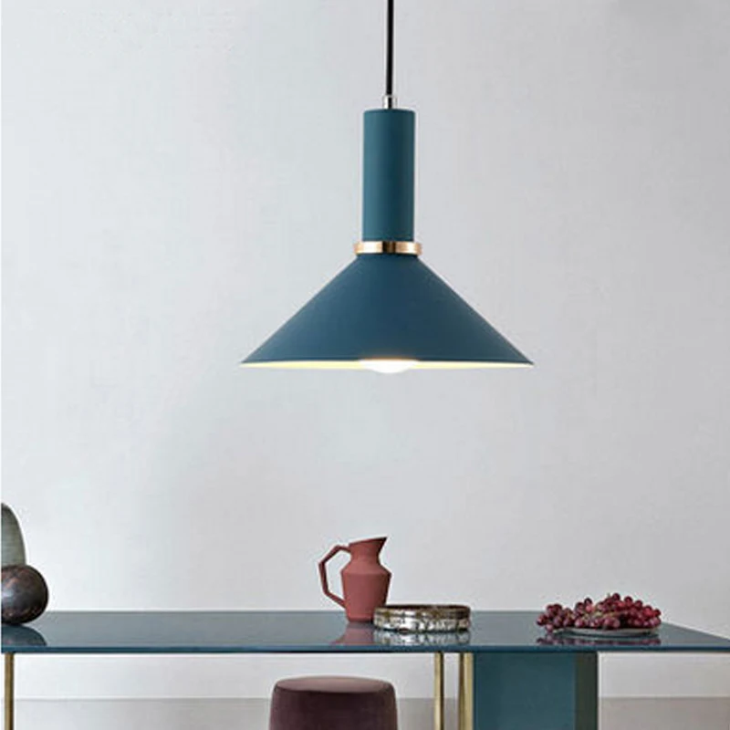 

Nordic macarons pendant lights E27 G80 bulb hanging lamp modern living room restaurant bedroom cafe pendant lamp blue/pink/black