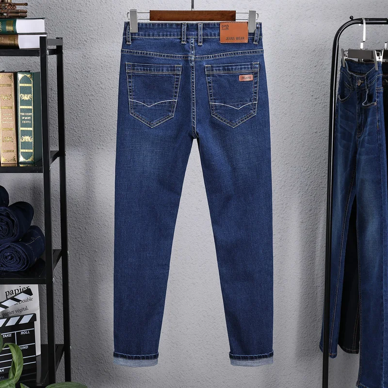 2020 NewSlim Jeans Men's Straight Slim Fit Jerseys | Мужская одежда