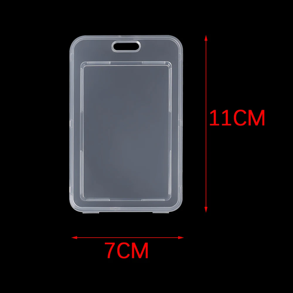 1 шт. прозрачный пластиковый двусторонний чехол для визиток с защитой от