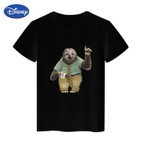 zootopia sloth lightning shirt woman clothing disney womens t shirts black top 2022 short sleeve hipster american free shipping