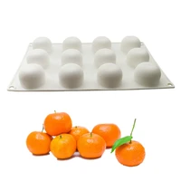 68 holes orange dessert silicone cake mold for baking fondant mould fruit mousse pan bakeware chocolates moule pastry