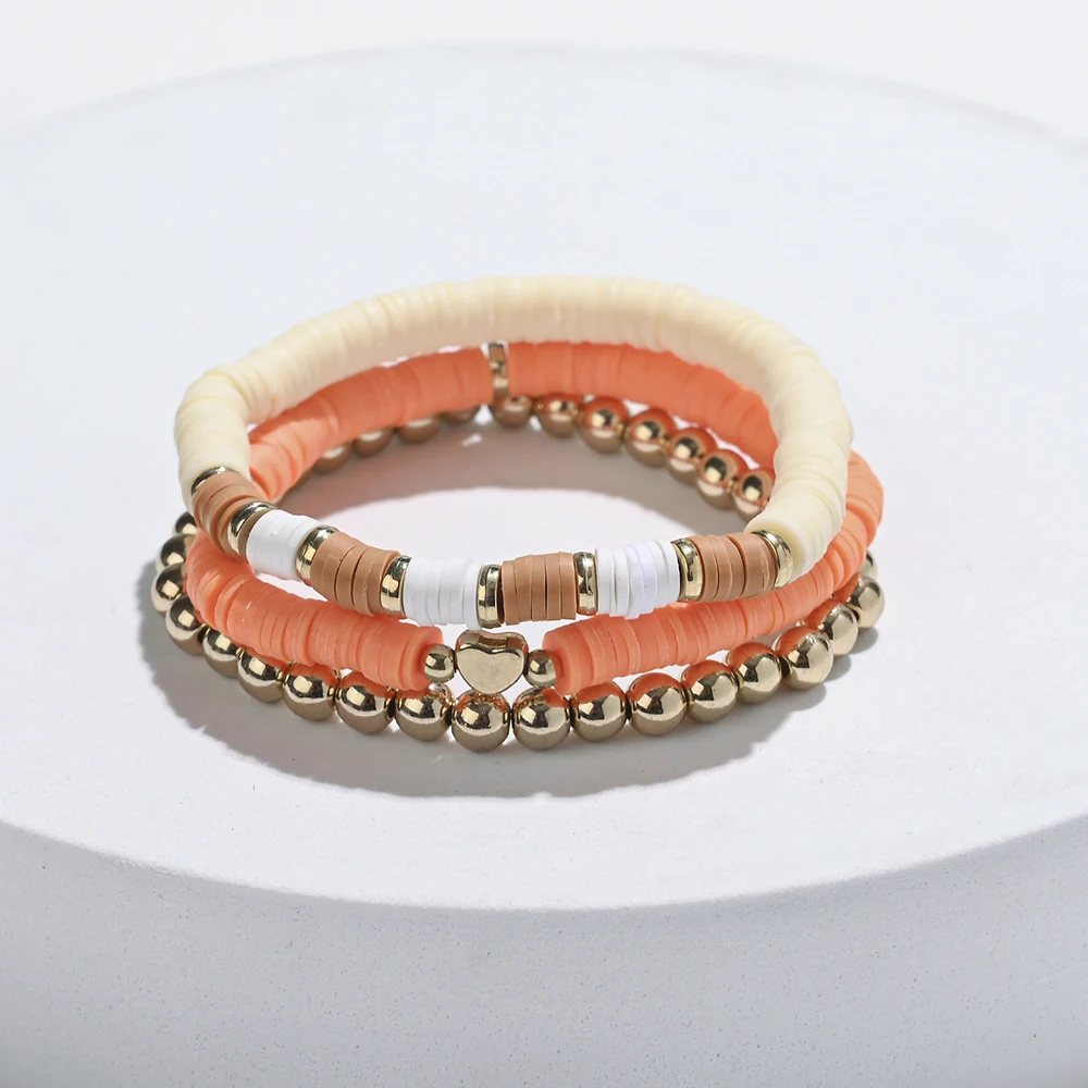 Бусины из полимерной глины очаровательные плетеные браслеты для женщин