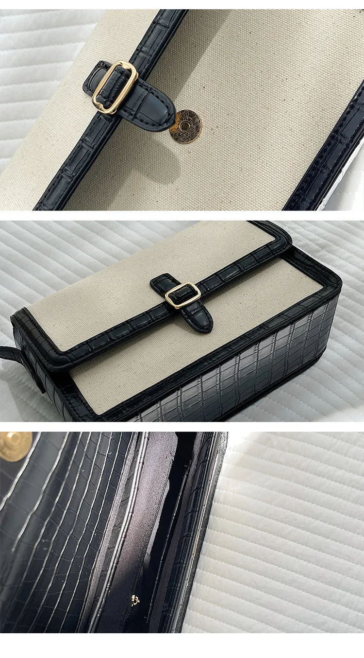 Сумка-мессенджер на плечо с регулируемым ремешком контрастных цветов