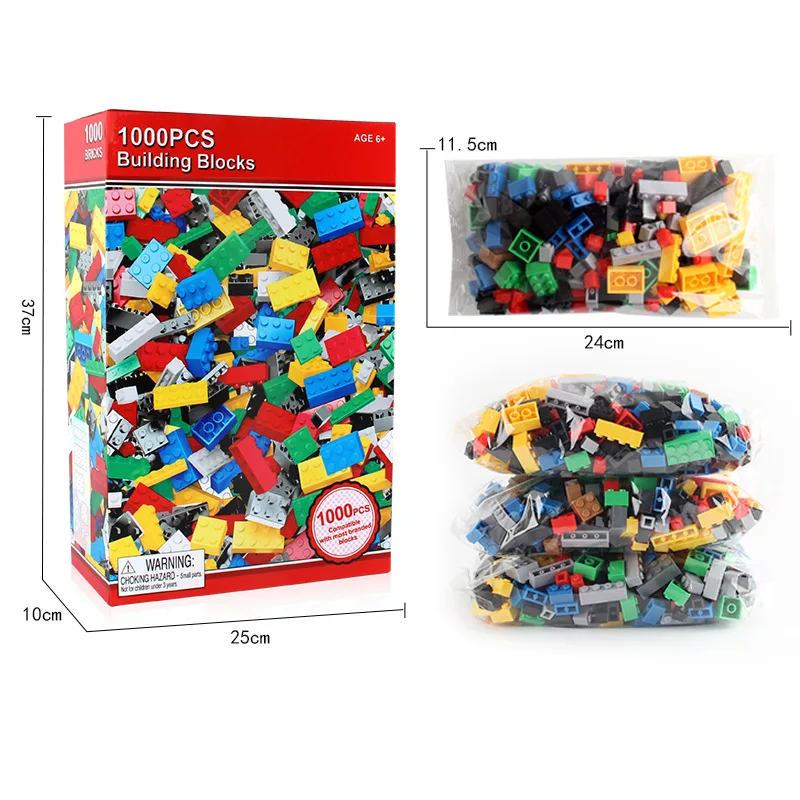 

300/500/1000 Pieces DIY model Assembly Building Blocks Sets Creative Bricks Kids Educational Toys Children's Toys Blocks Gift