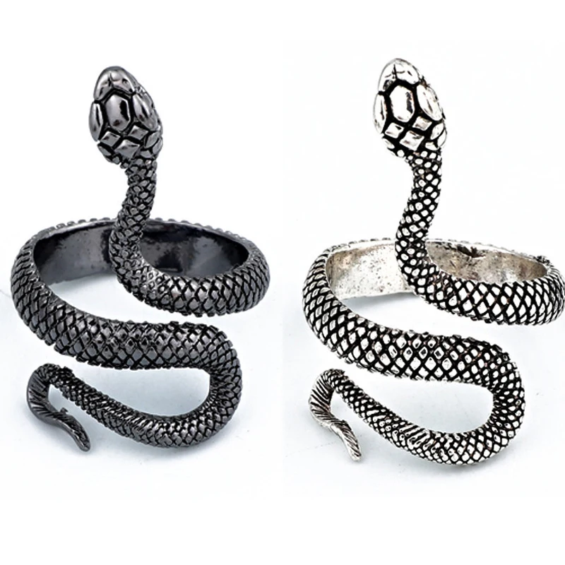 

Snake Ring Vintage Silver Color Opening Knuckles Joint Rings For Women Girl Jewelry Punk Hip Hop Rock Gifts Accessories anillo