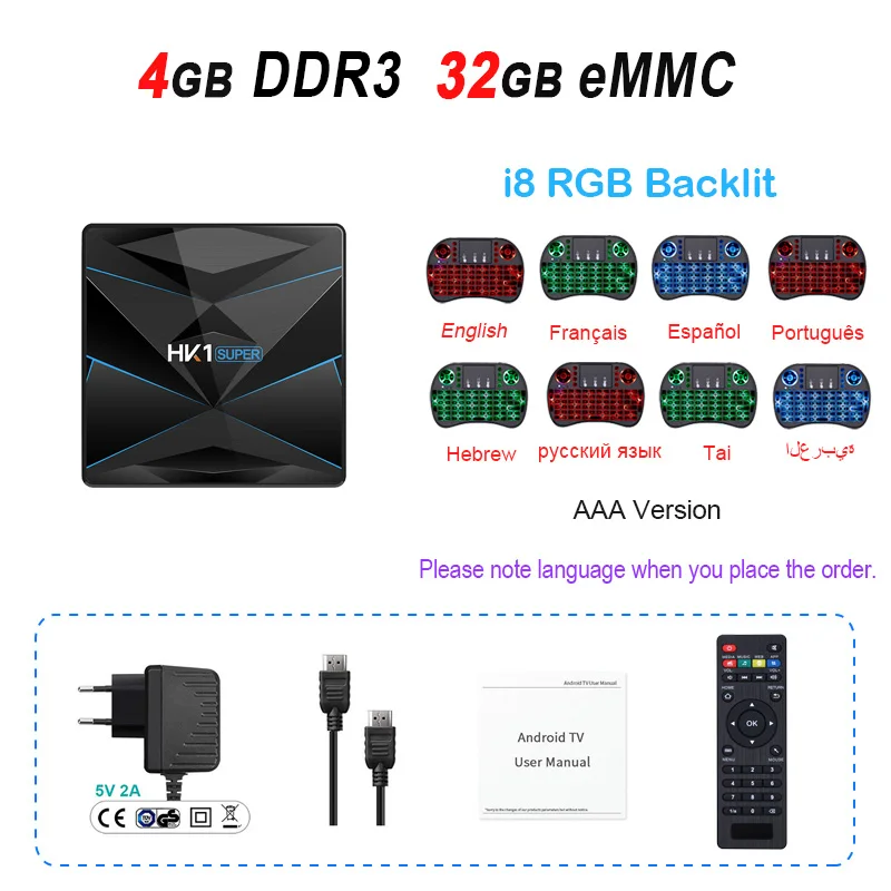 4GB 32GB i8RGB HK1 Супер смарт ТВ коробка 4 Гб 128 ГБ Android 9,0 ТВ-бокс на Rockchip RK3318 64 ГБ 32 ГБ ТВ коробка Google Assistant 4K 3D HD 2,4G/5G двойной Wifi - Цвет: 4GB 32GB i8RGB