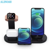 6 in 1 qi wireless charger dock station fast charging stand for apple watch 7 6 5 4 3 2 1 iphone 13 12 11 xs xr x 8 airpods pro
