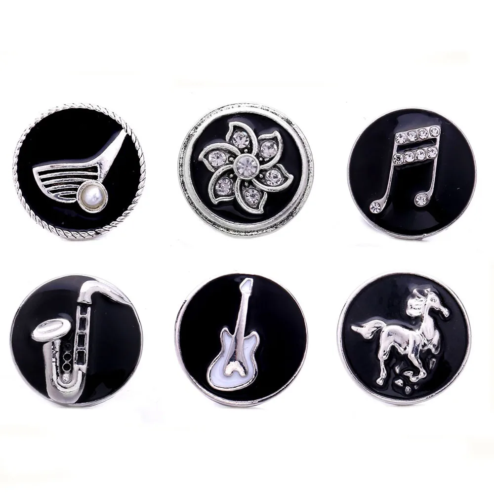 10 шт./лот новые черные стразы в форме цветка кнопка застежка ювелирные изделия