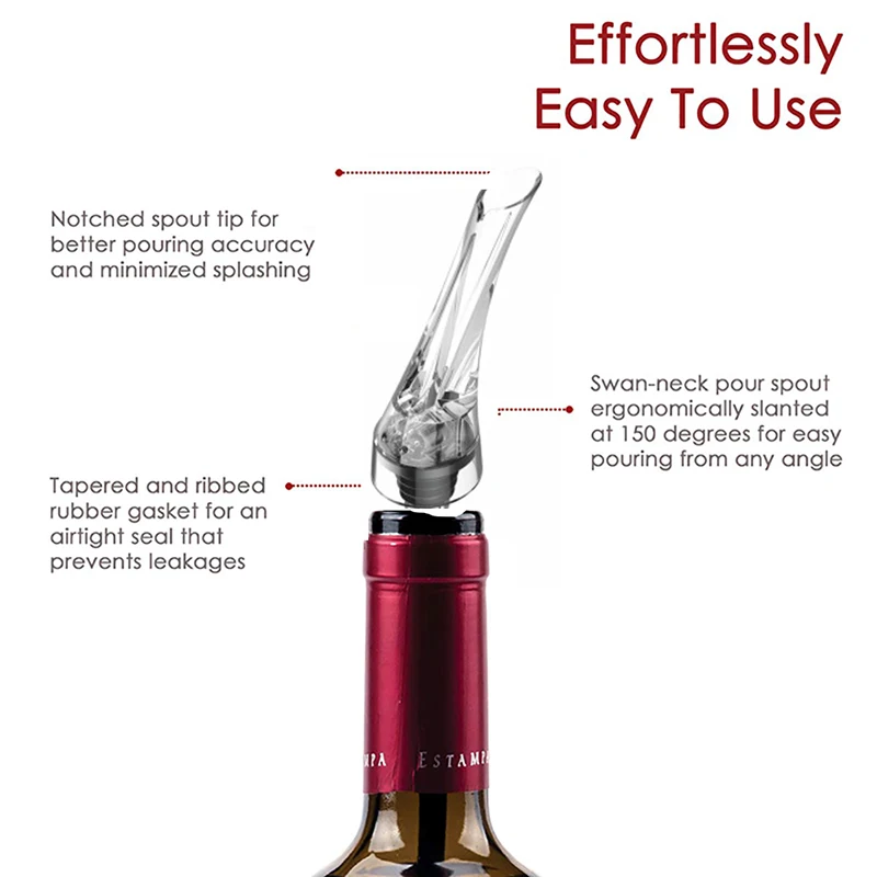 1 шт. винная бутылка-декантер Премиум аэрации заливщик кепки носик фиксаторы уход