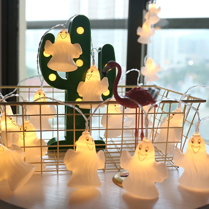 Милый белый светильник-призрак светильник для Хэллоуина Рождественский