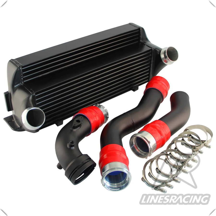 Болт на FMIC Racing Front Mount Intercooler W/Комплект алюминиевых труб подходит для серии B * MW