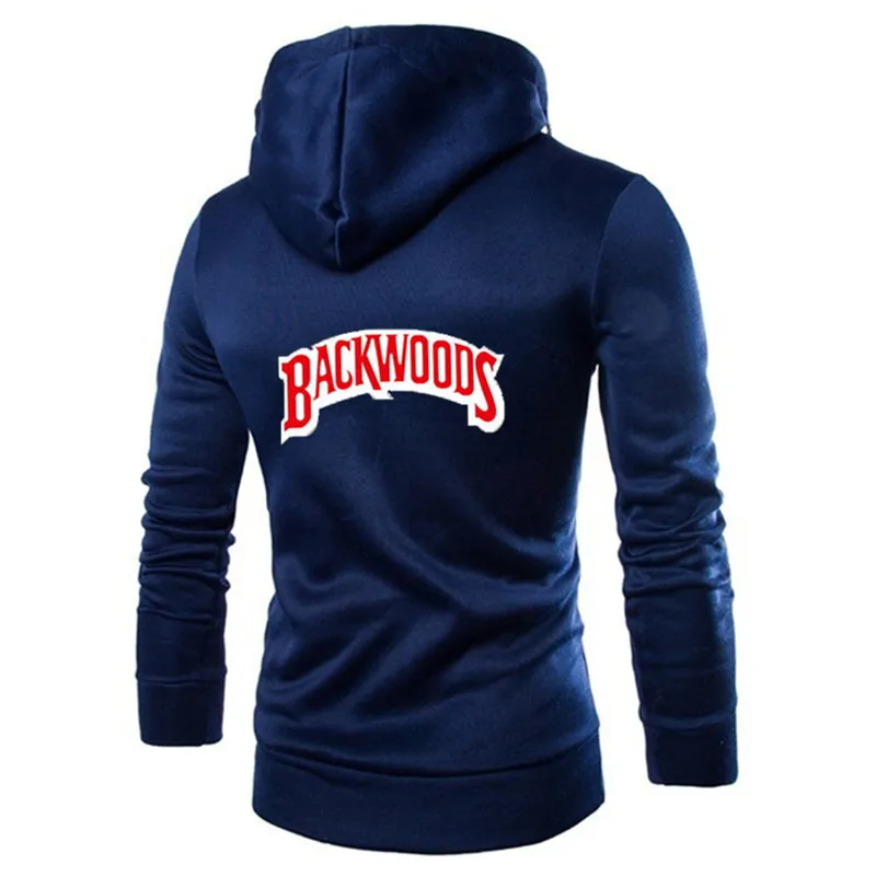 

2021Backwoods Battery Car Logo Letter Printing Oblique Zipper Design Fashion Casual Men's Personality Outdoor Sports Hoodie